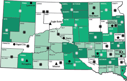 County Extension Map